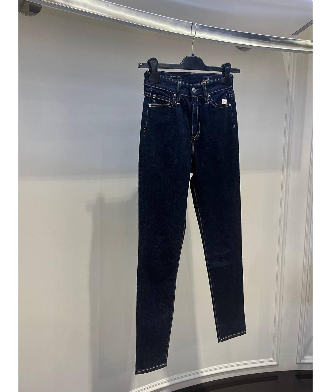 AG JEANS Темно-синие джинсы слим, фото 3