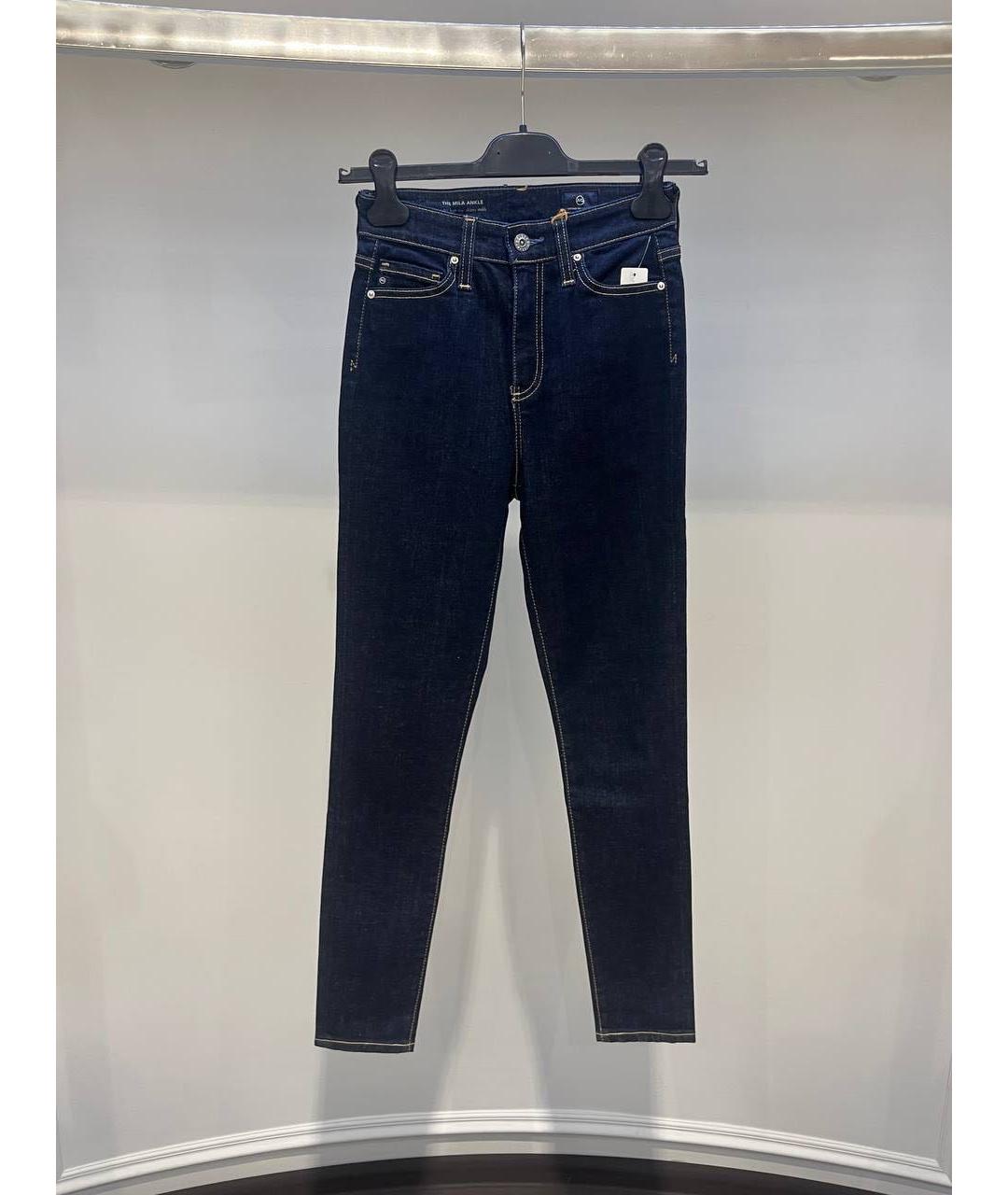 AG JEANS Темно-синие джинсы слим, фото 4