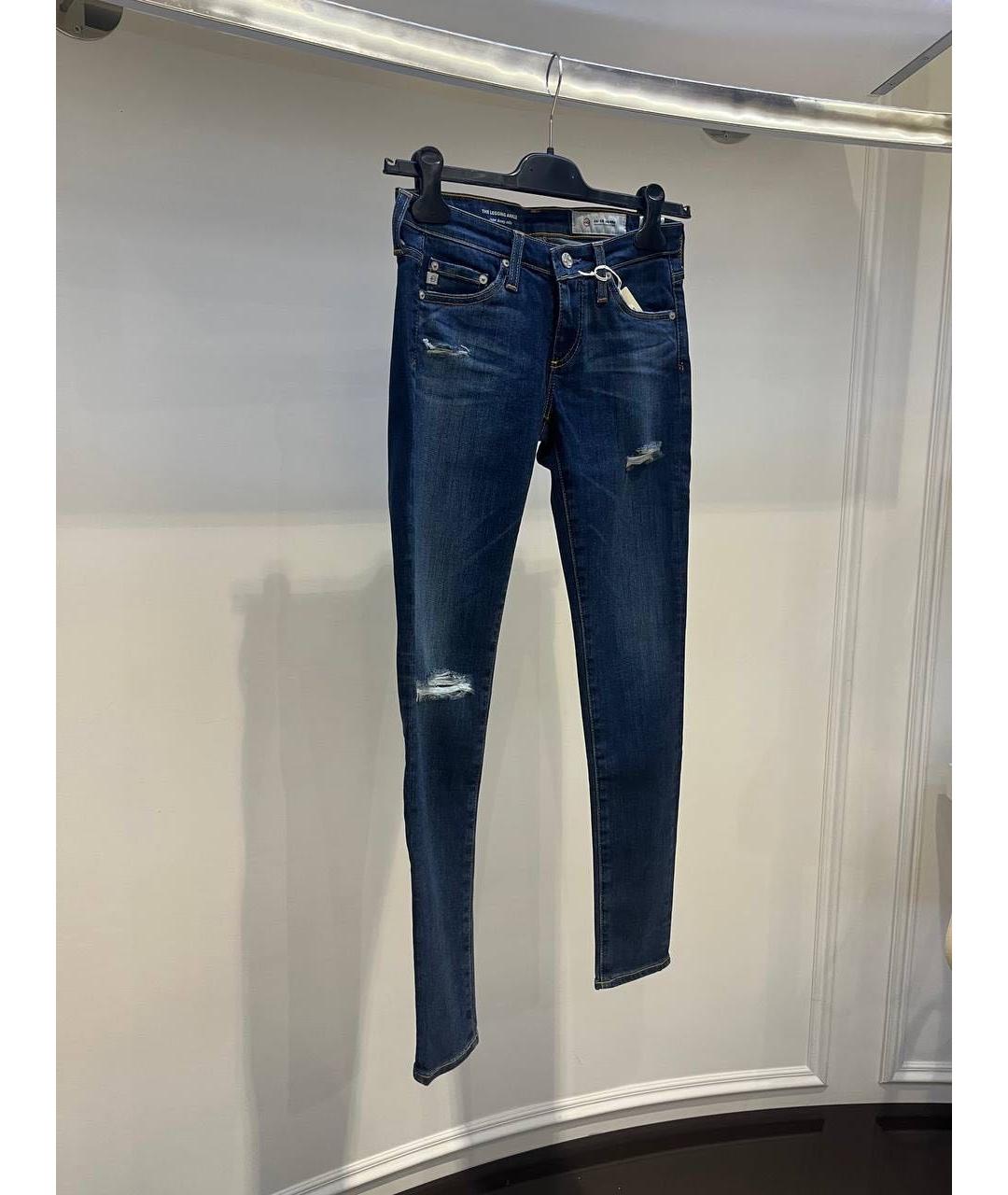 AG JEANS Синие джинсы слим, фото 3