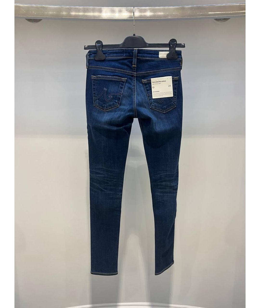 AG JEANS Синие джинсы слим, фото 2