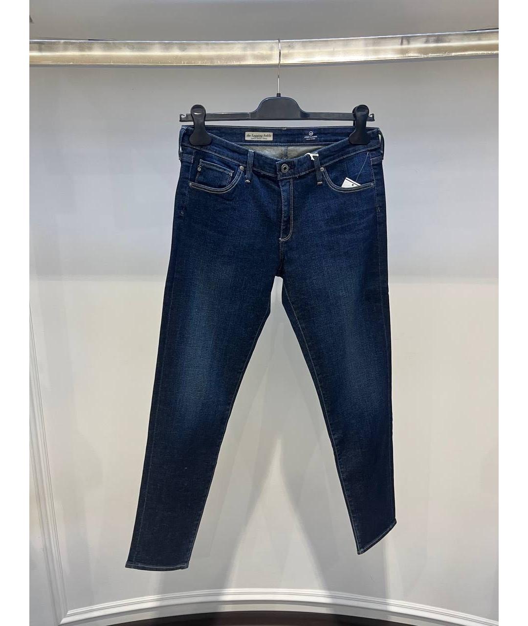 AG JEANS Синие джинсы слим, фото 4