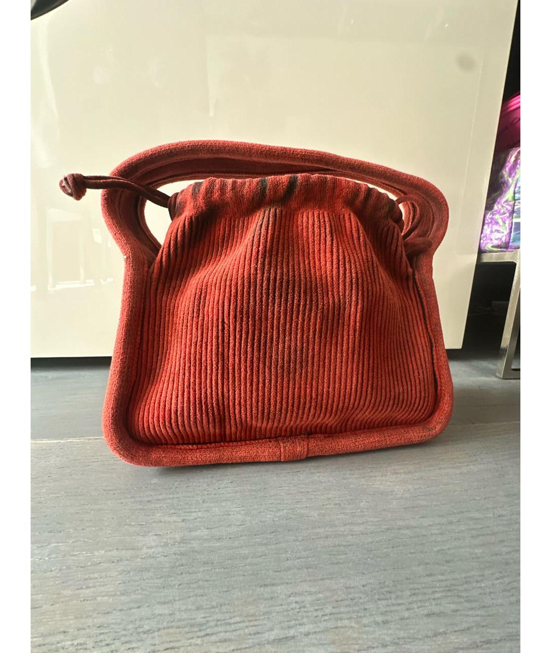 ALEXANDER WANG Бордовая хлопковая сумка с короткими ручками, фото 3