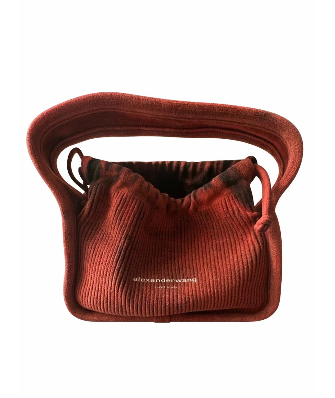 ALEXANDER WANG Бордовая хлопковая сумка с короткими ручками, фото 1