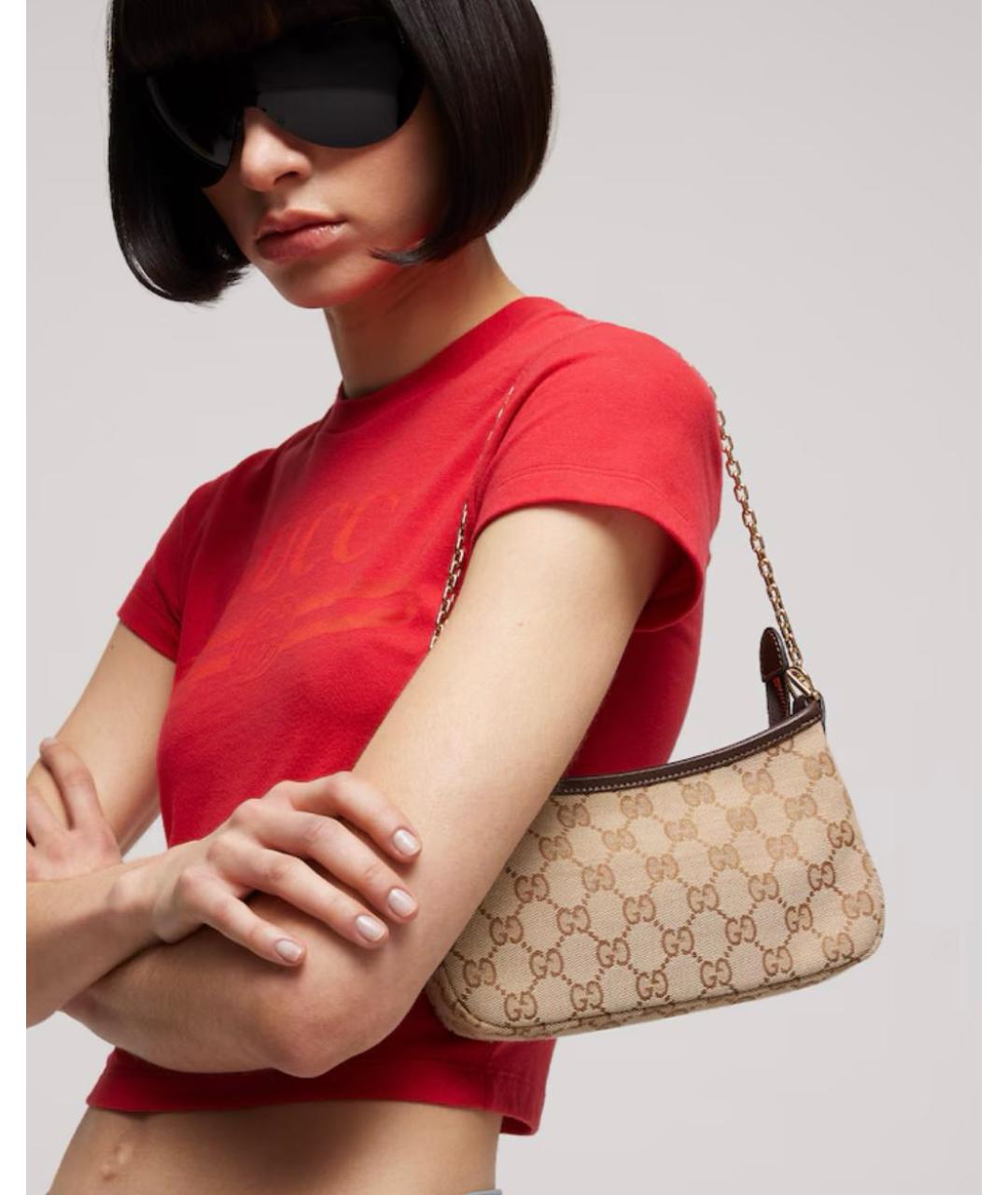 GUCCI Коричневая сумка с короткими ручками, фото 4