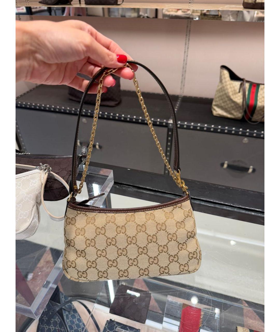 GUCCI Коричневая сумка с короткими ручками, фото 2