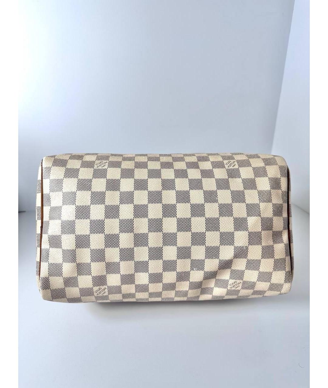 LOUIS VUITTON Белая кожаная сумка с короткими ручками, фото 8