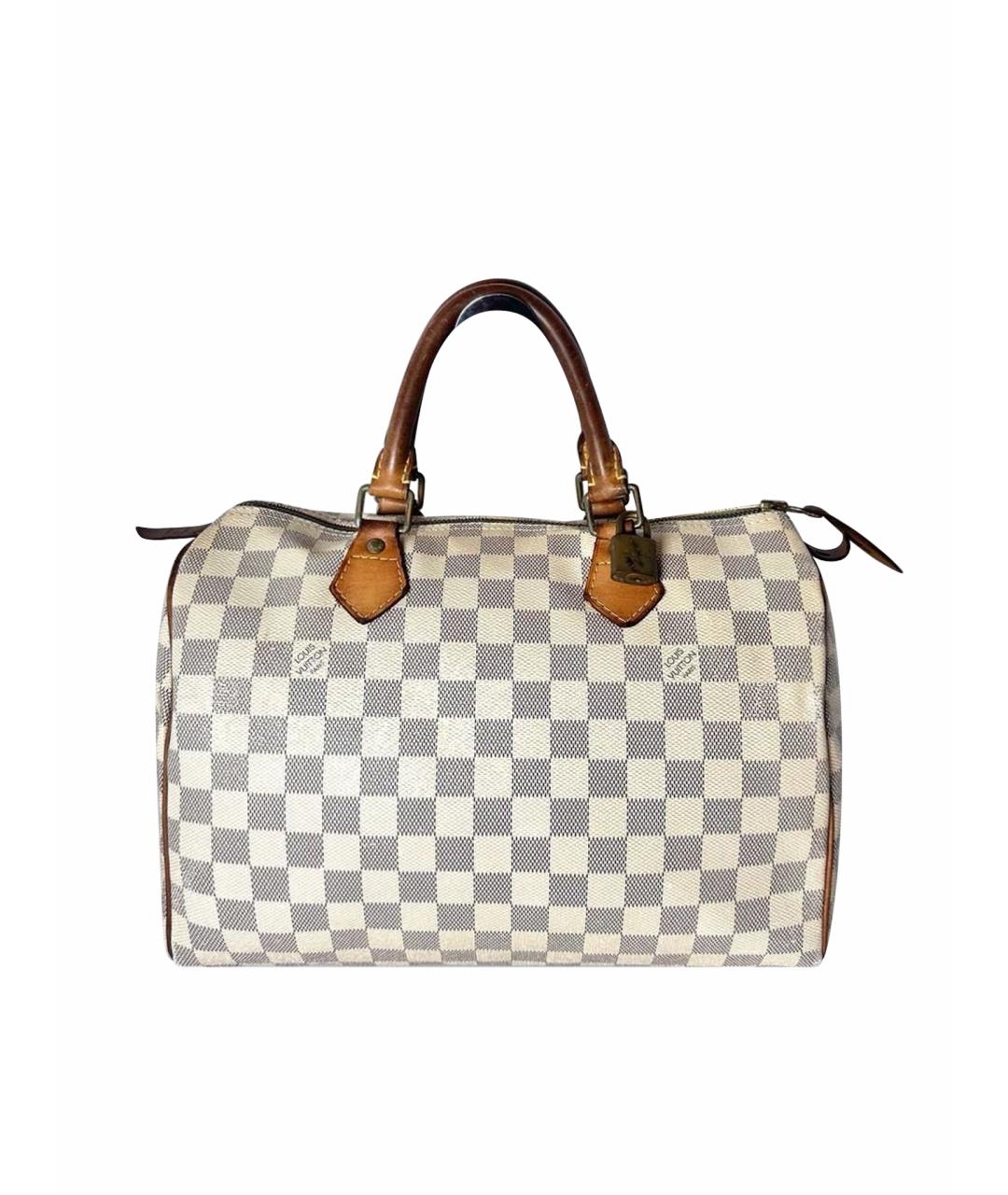 LOUIS VUITTON Белая кожаная сумка с короткими ручками, фото 1
