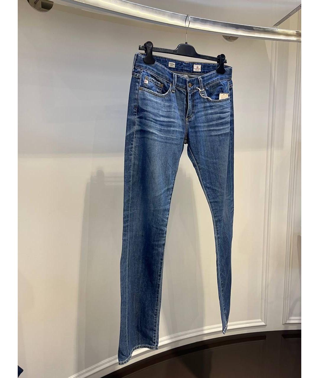 AG JEANS Синие прямые джинсы, фото 3