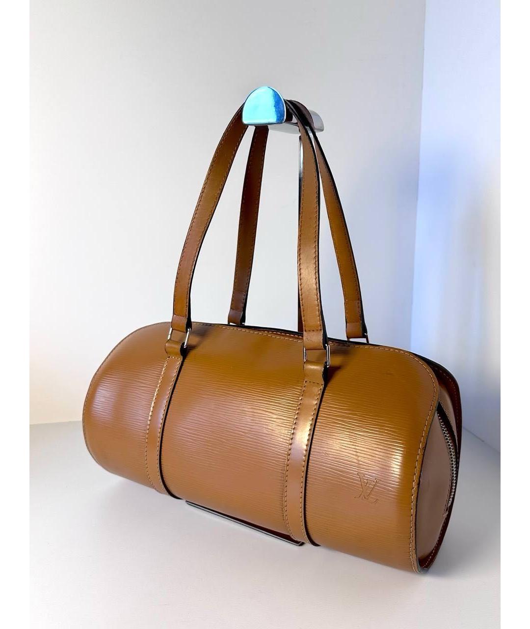 LOUIS VUITTON Коричневая кожаная сумка через плечо, фото 2