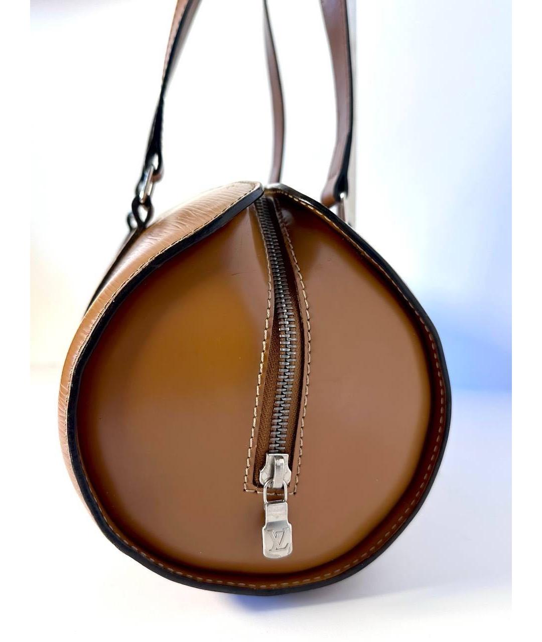 LOUIS VUITTON Коричневая кожаная сумка через плечо, фото 4