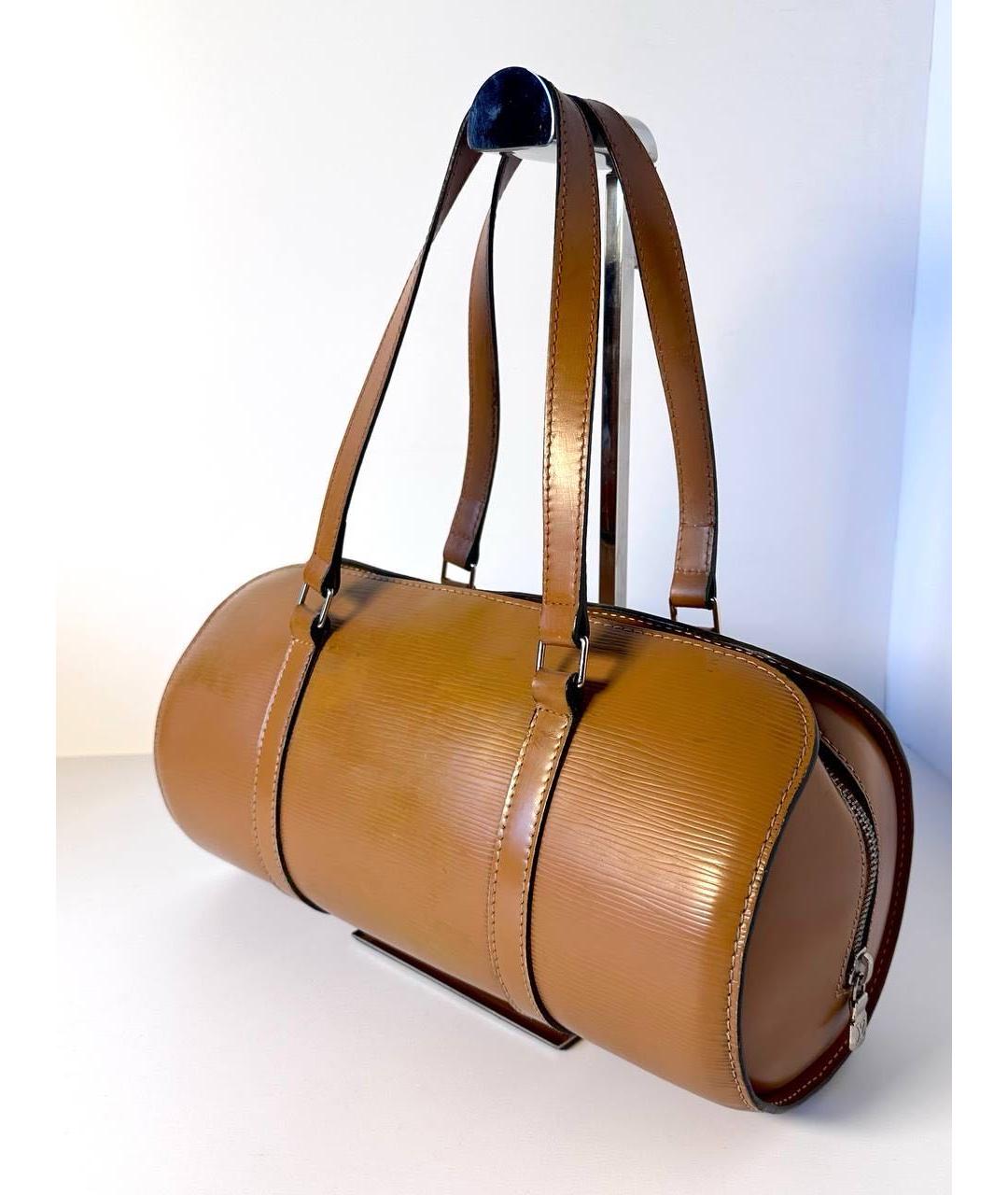 LOUIS VUITTON Коричневая кожаная сумка через плечо, фото 3