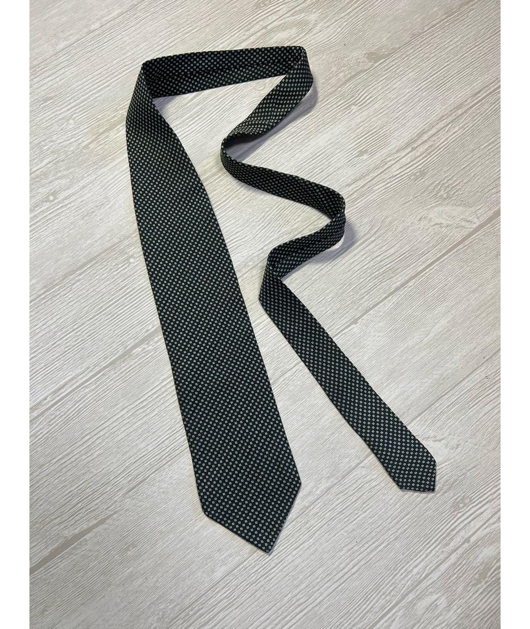 EMPORIO ARMANI Зеленый шелковый галстук, фото 6