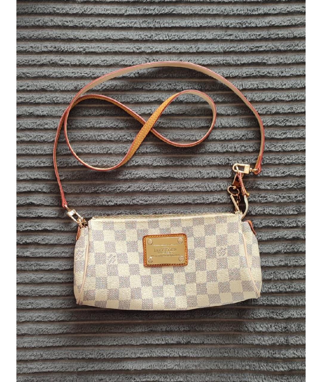LOUIS VUITTON Бежевая кожаная сумка через плечо, фото 5