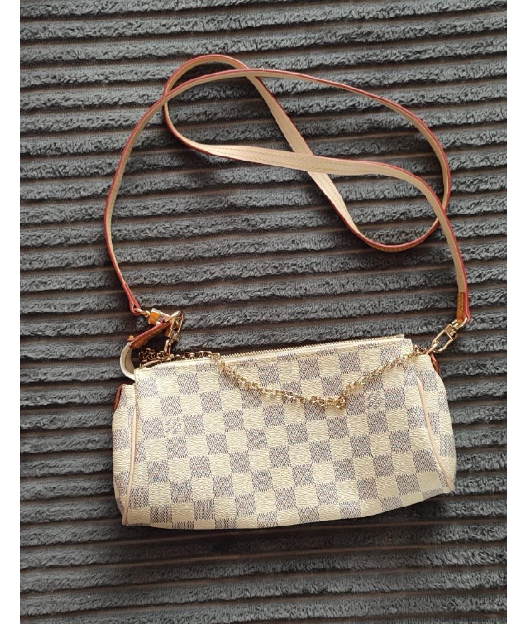 LOUIS VUITTON Бежевая кожаная сумка через плечо, фото 3