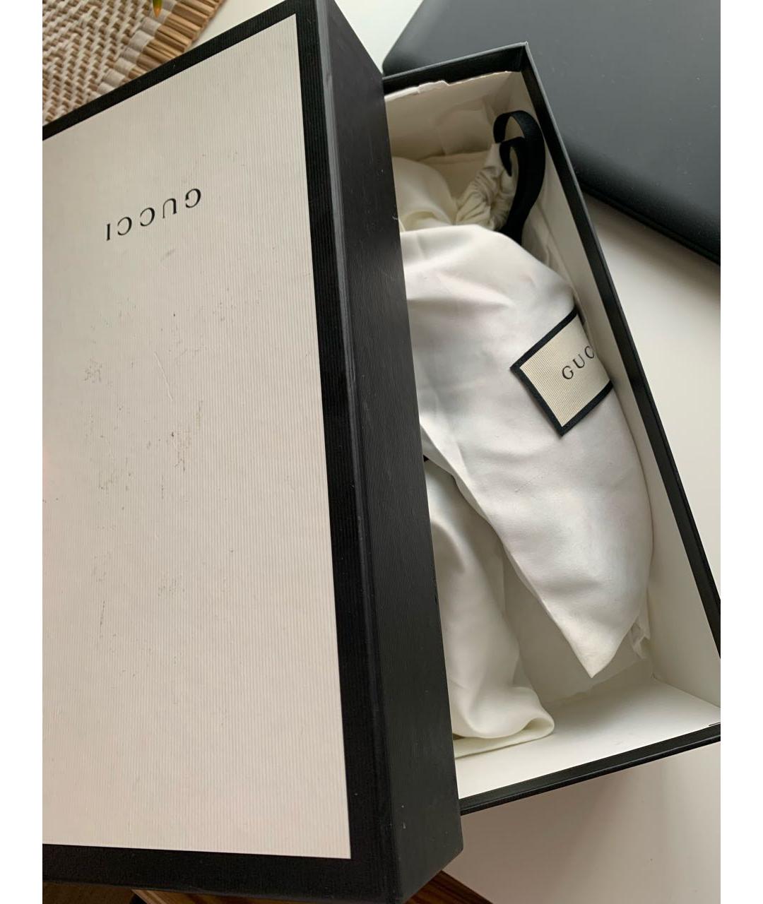 GUCCI Синие текстильные сабо, фото 2