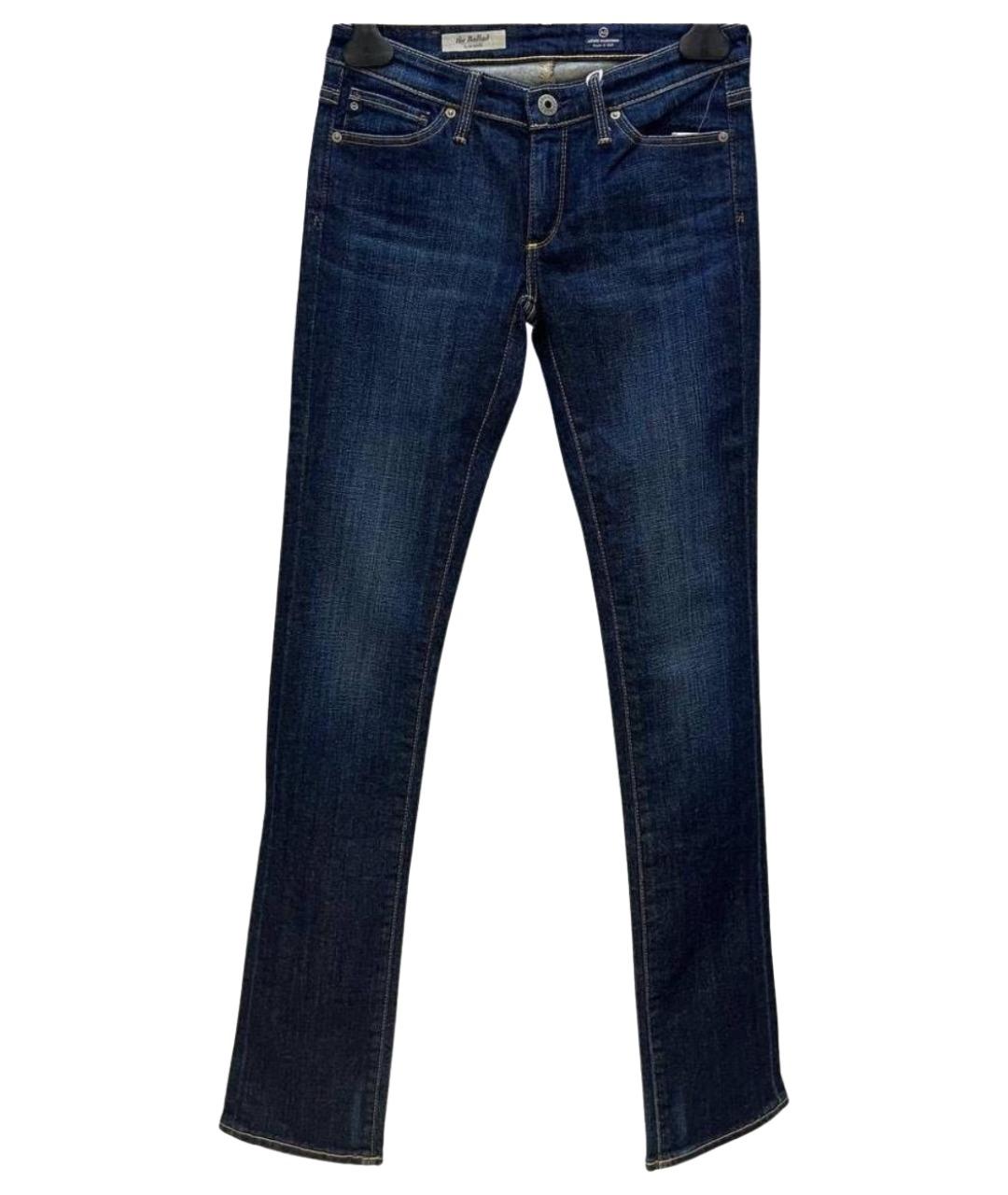 AG JEANS Темно-синие прямые джинсы, фото 1