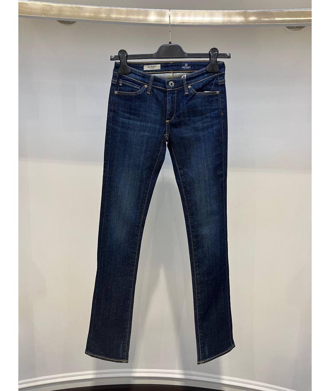 AG JEANS Темно-синие прямые джинсы, фото 4