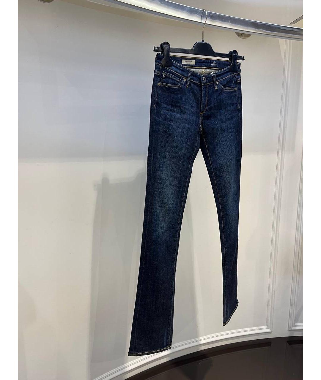 AG JEANS Темно-синие прямые джинсы, фото 3