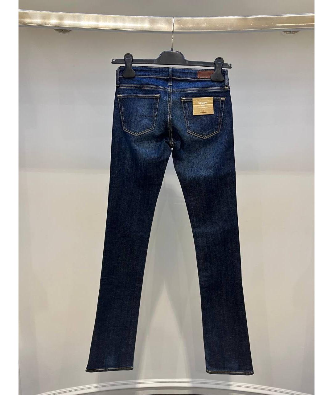 AG JEANS Темно-синие прямые джинсы, фото 2