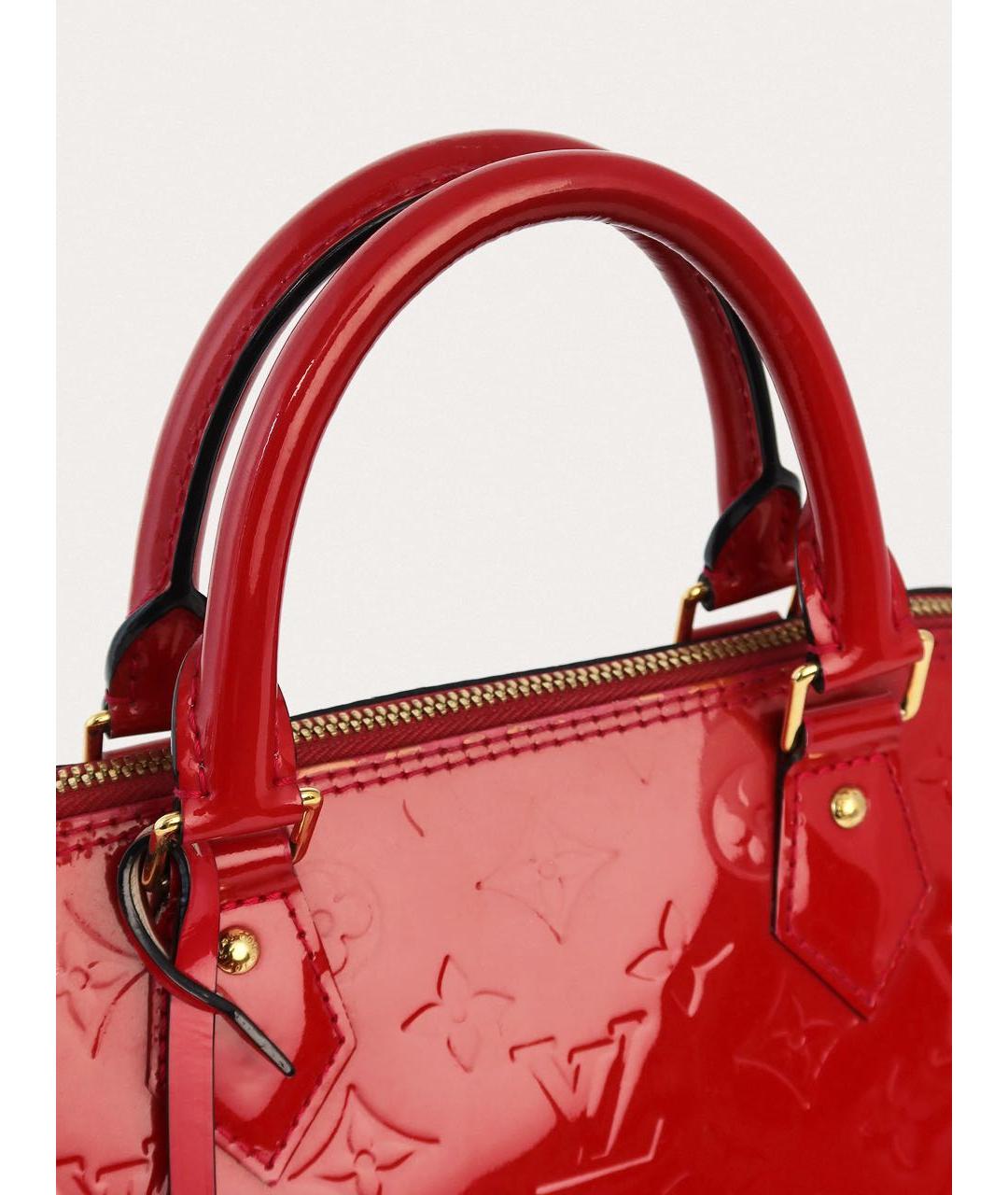 LOUIS VUITTON Красная сумка с короткими ручками из лакированной кожи, фото 8