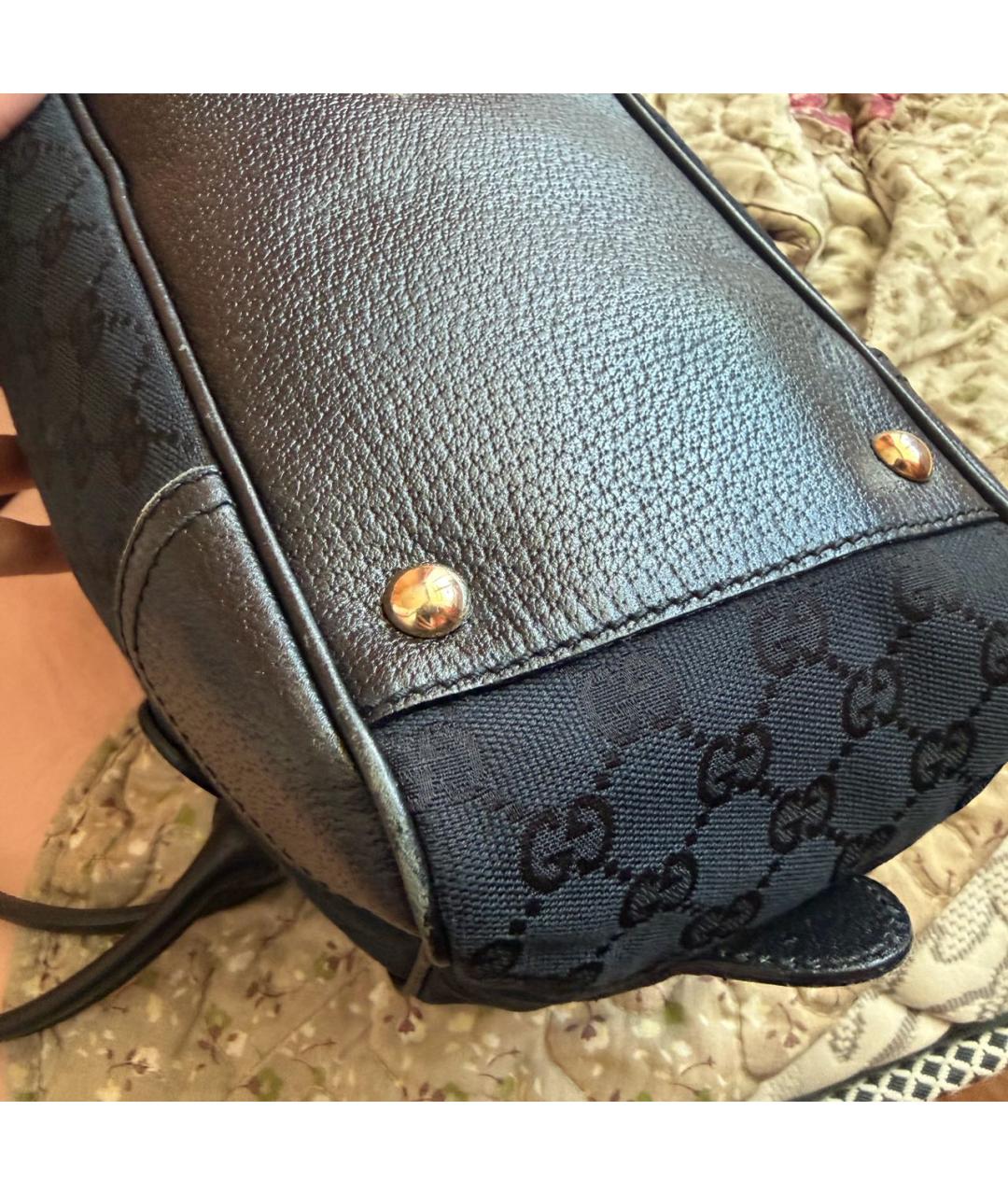 GUCCI Черная кожаная сумка через плечо, фото 6
