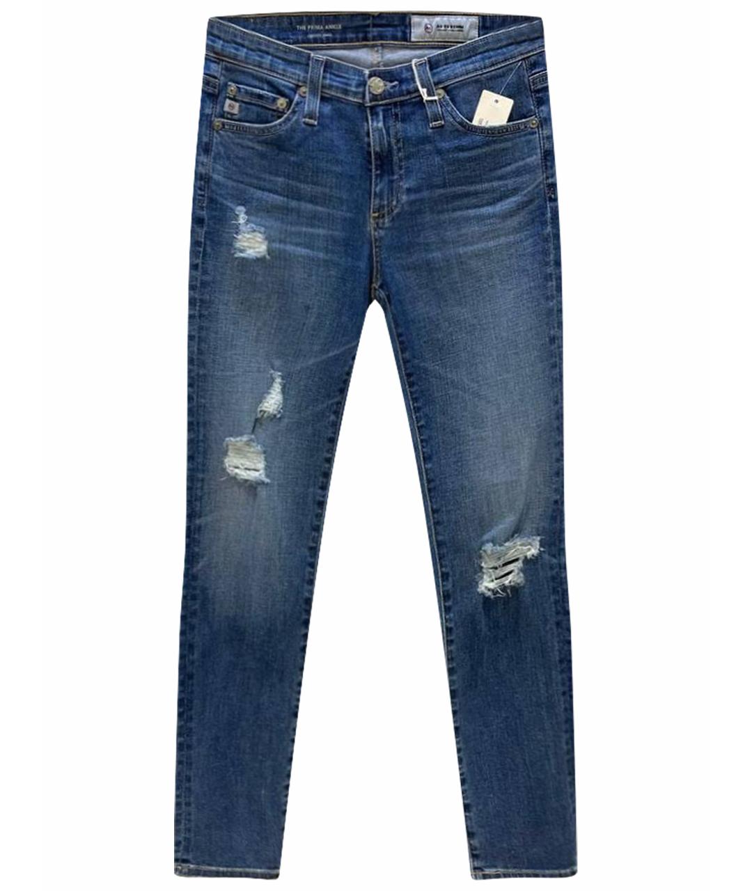 AG JEANS Синие джинсы слим, фото 1