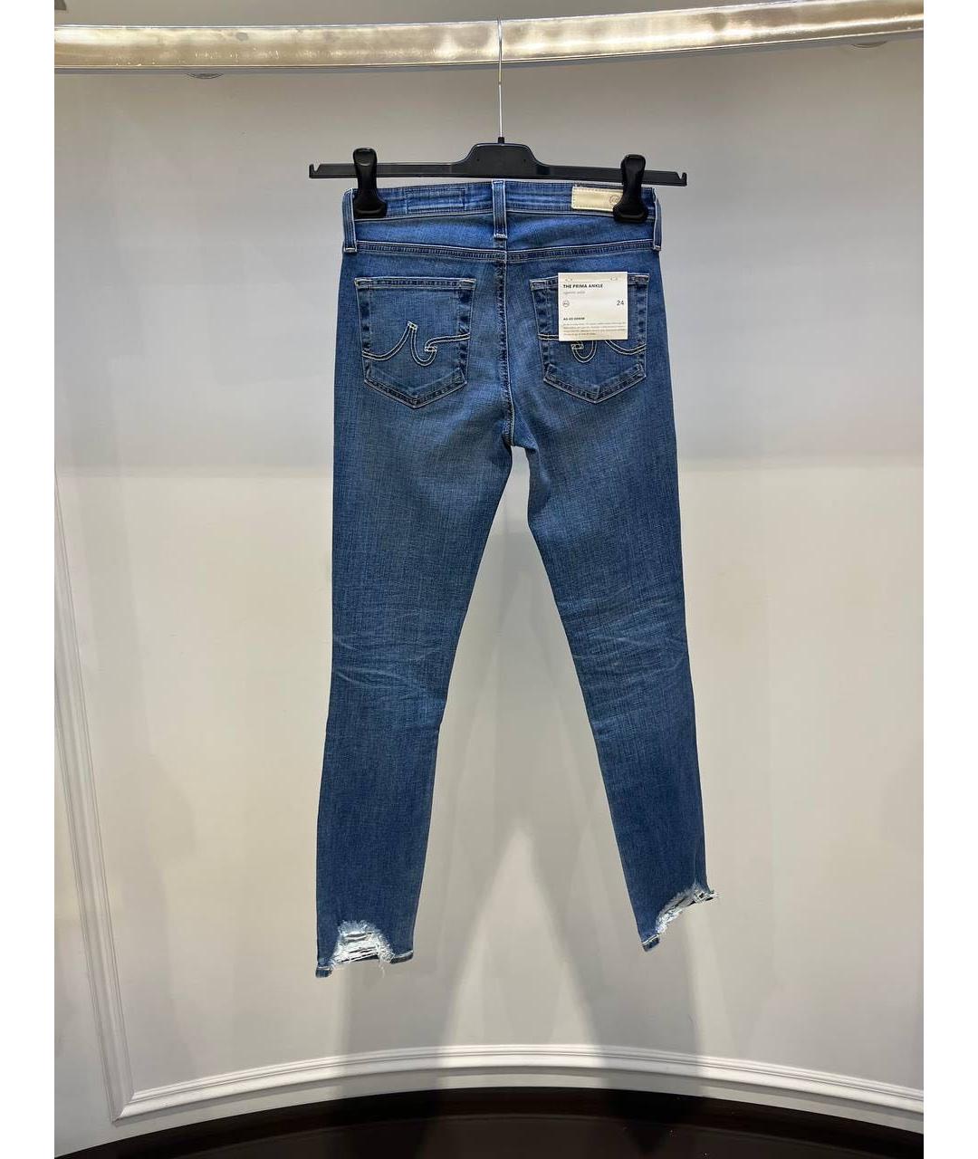 AG JEANS Синие джинсы слим, фото 2