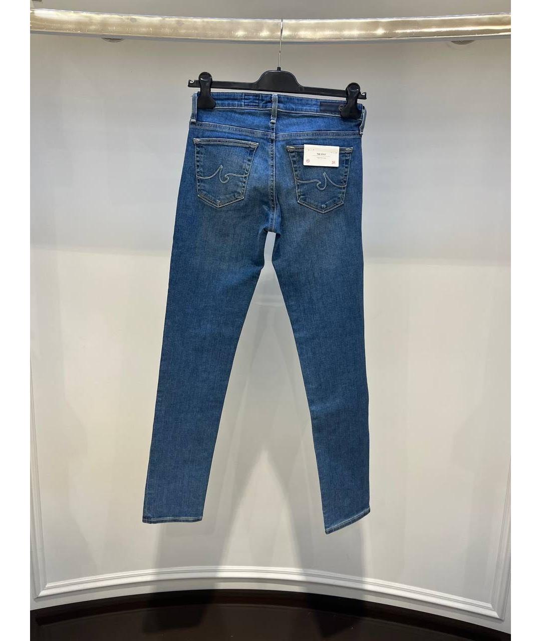 AG JEANS Синие джинсы слим, фото 2