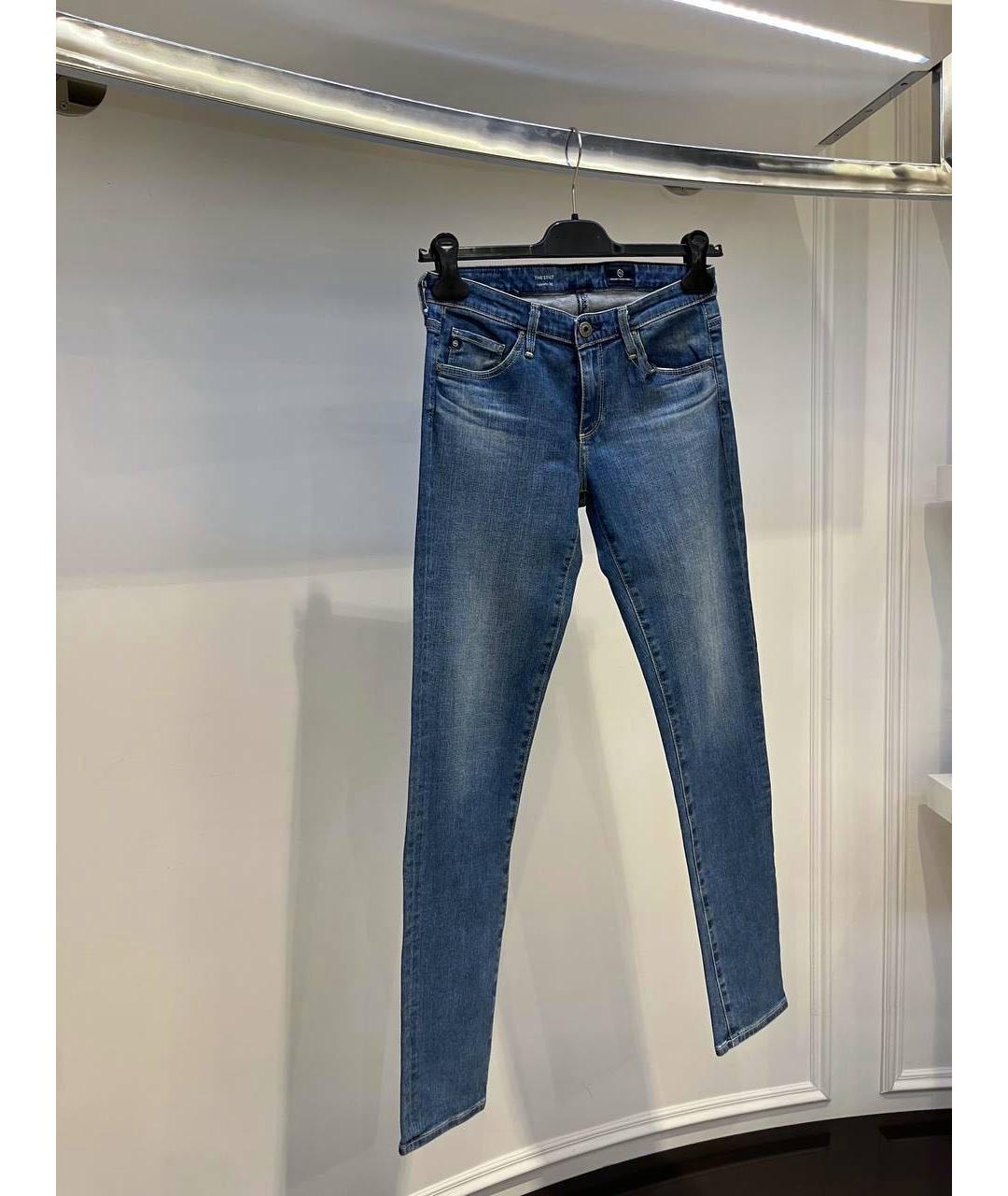 AG JEANS Синие джинсы слим, фото 3