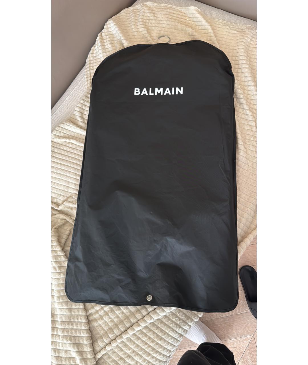 BALMAIN Черная кожаная куртка, фото 4