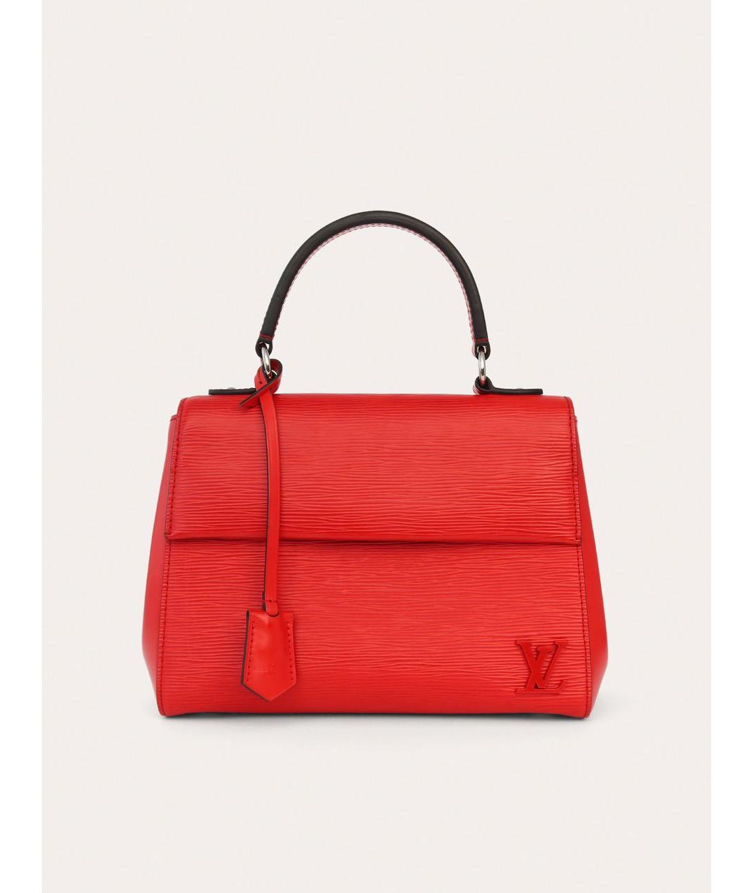 LOUIS VUITTON Красная кожаная сумка с короткими ручками, фото 9