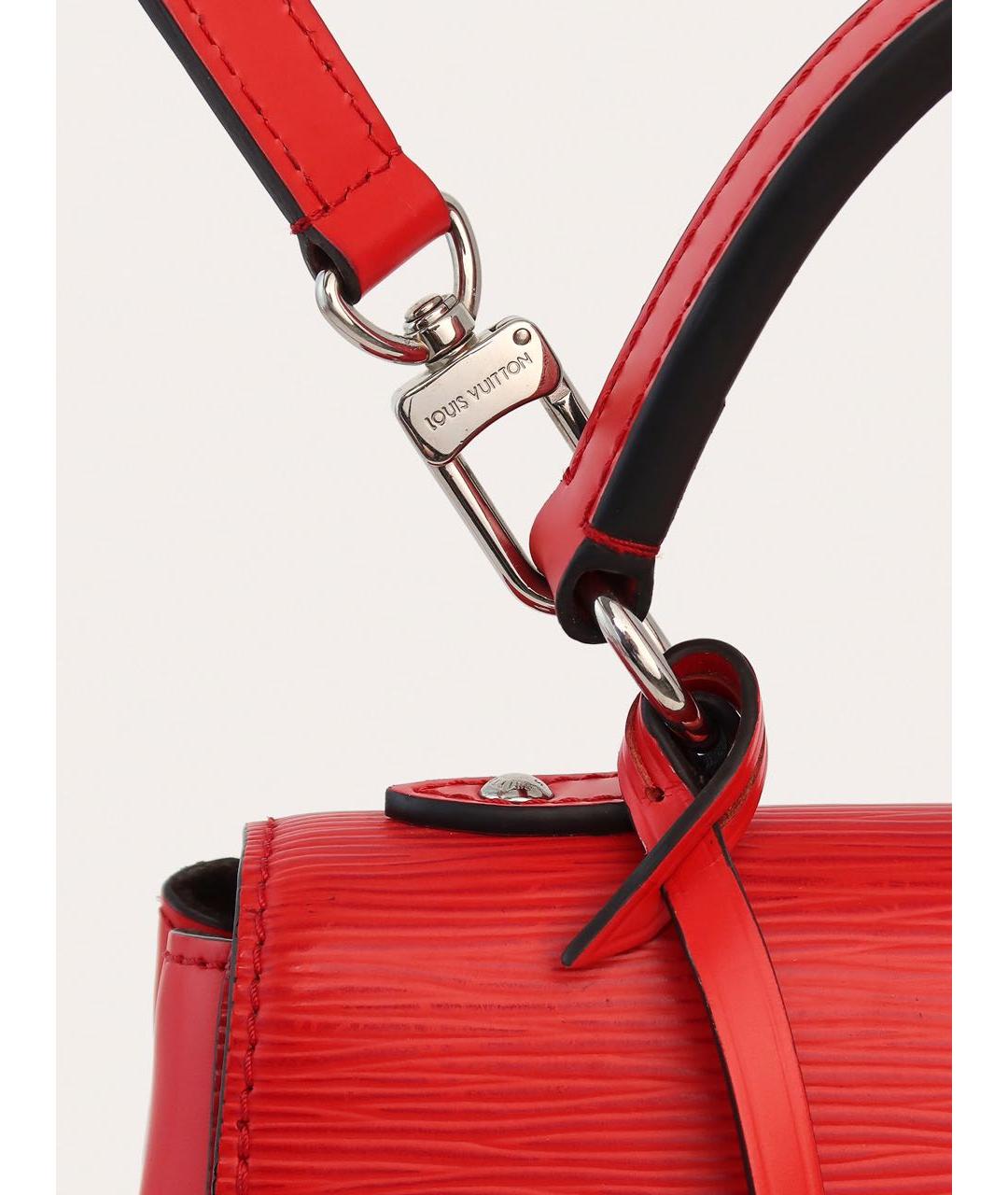 LOUIS VUITTON Красная кожаная сумка с короткими ручками, фото 8