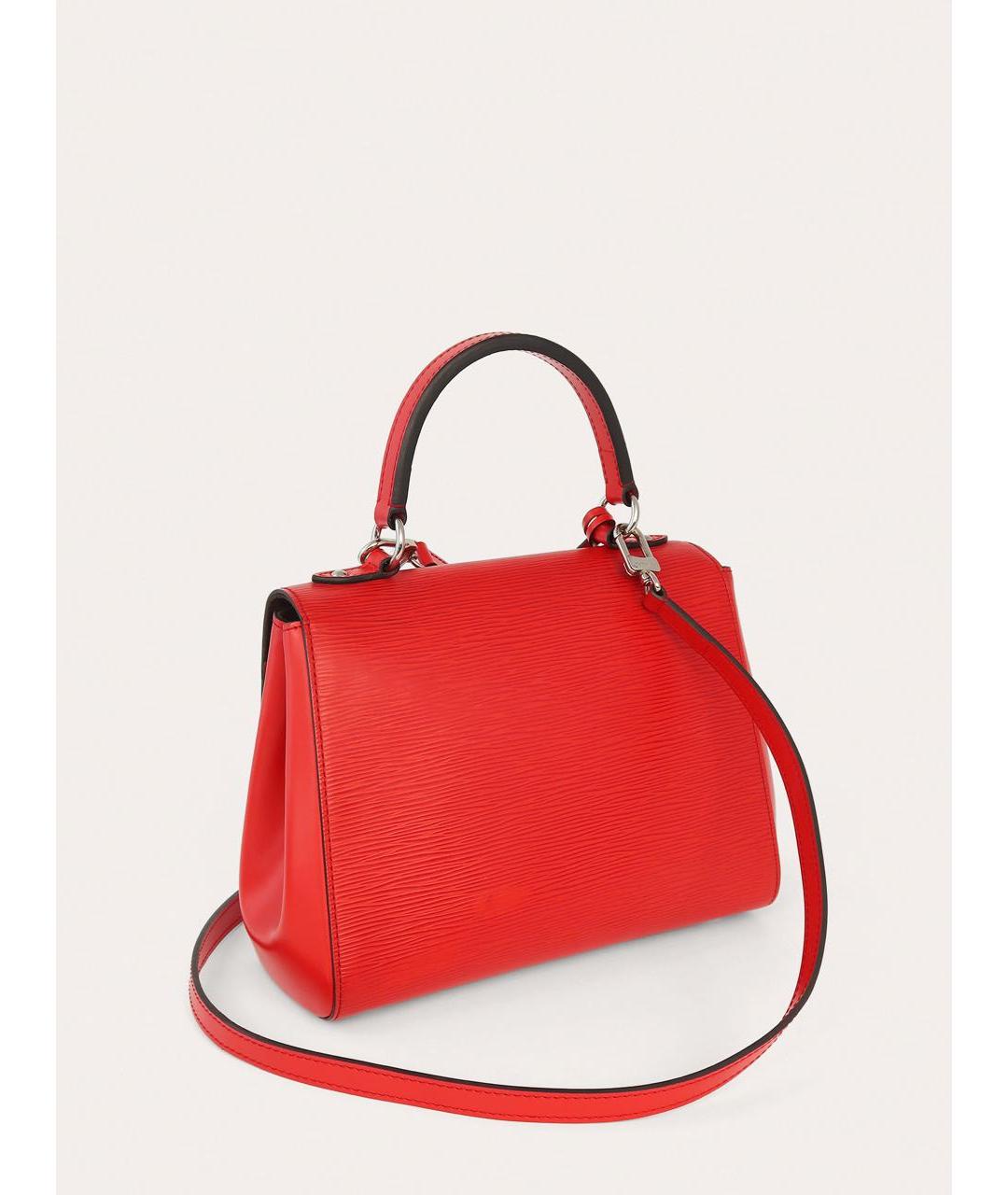 LOUIS VUITTON Красная кожаная сумка с короткими ручками, фото 3