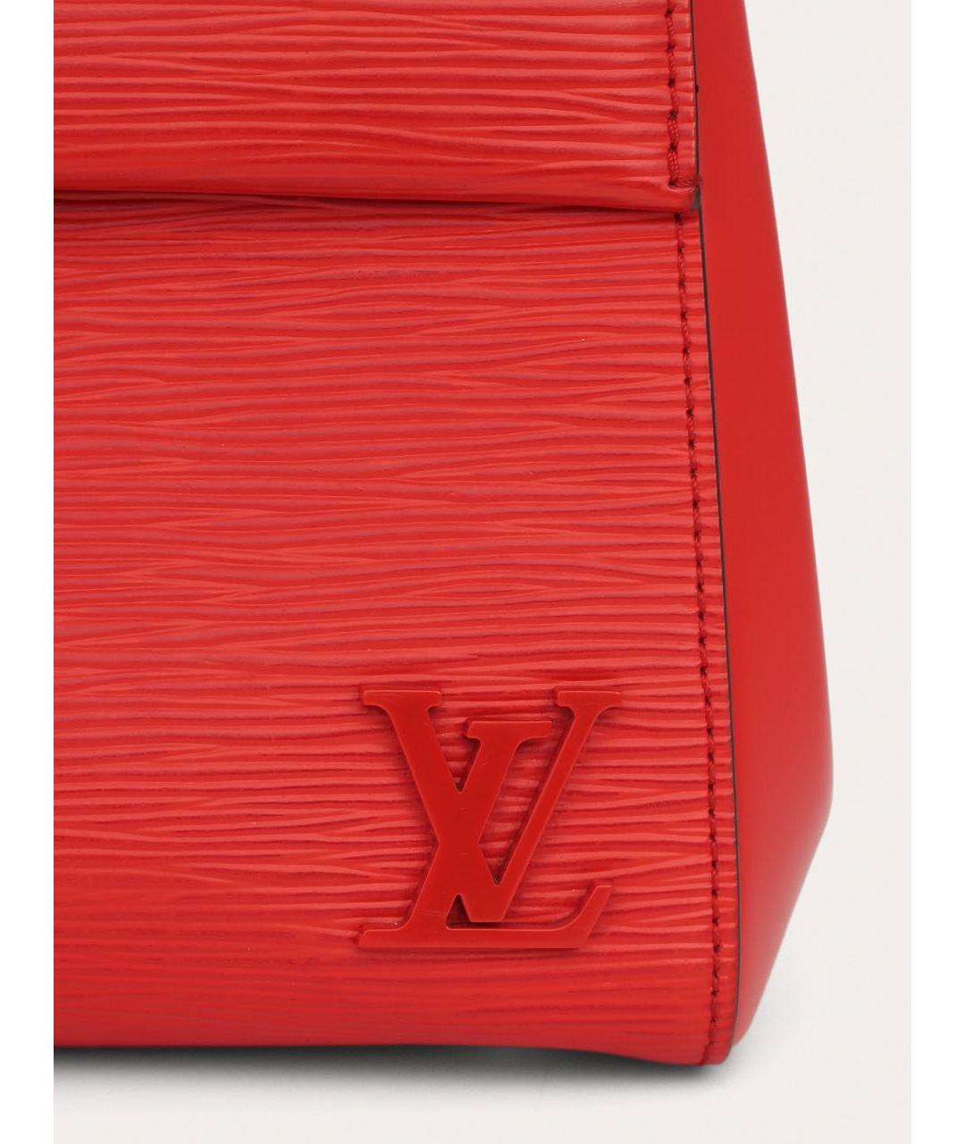 LOUIS VUITTON Красная кожаная сумка с короткими ручками, фото 6