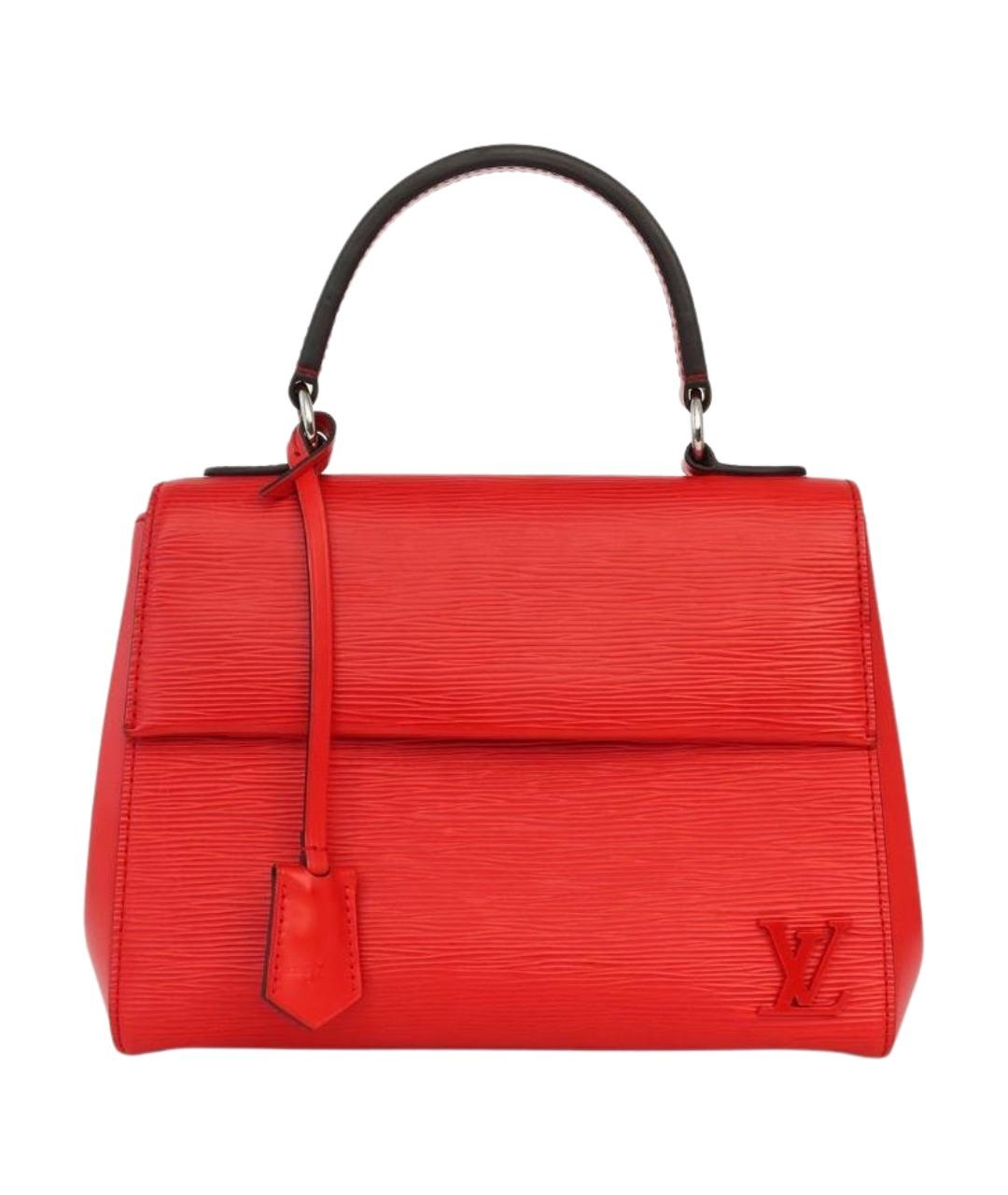 LOUIS VUITTON Красная кожаная сумка с короткими ручками, фото 1