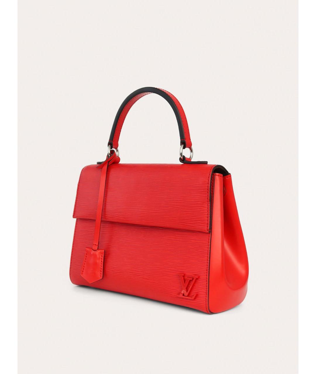 LOUIS VUITTON Красная кожаная сумка с короткими ручками, фото 2