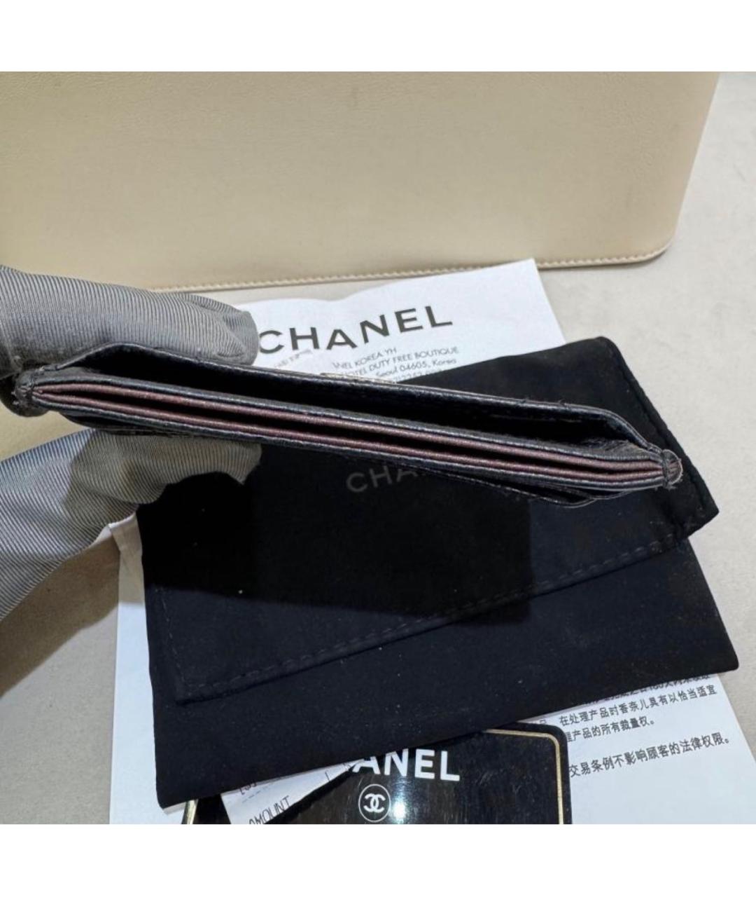 CHANEL Черный кожаный кардхолдер, фото 7