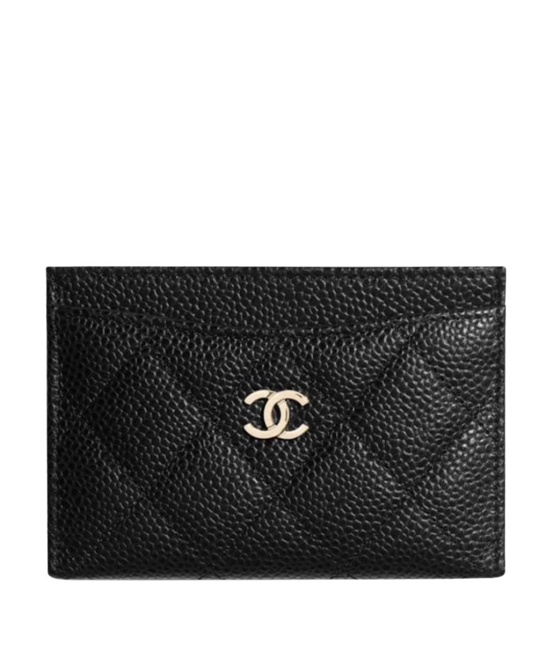 CHANEL Черный кожаный кардхолдер, фото 1