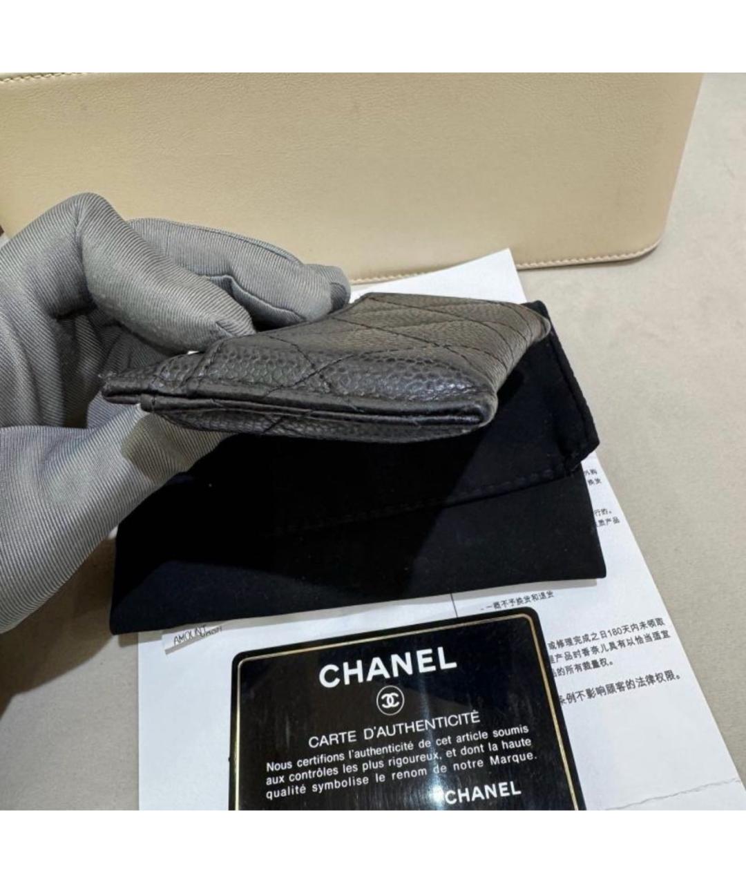 CHANEL Черный кожаный кардхолдер, фото 6