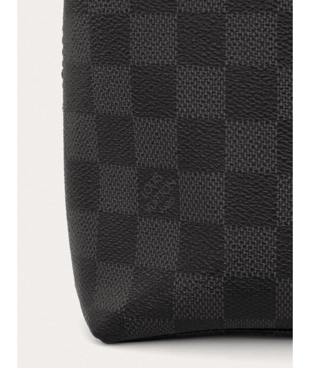 LOUIS VUITTON Черный кожаный портфель, фото 6