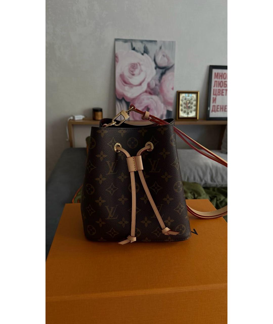 LOUIS VUITTON Коричневая сумка через плечо, фото 5