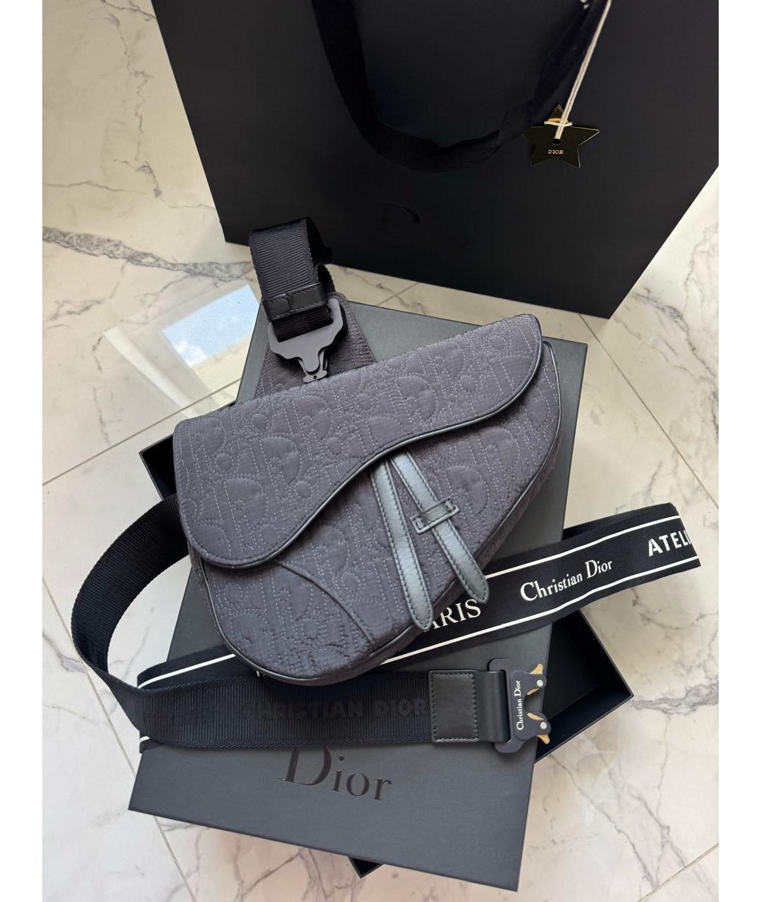 CHRISTIAN DIOR Черная поясная сумка, фото 9