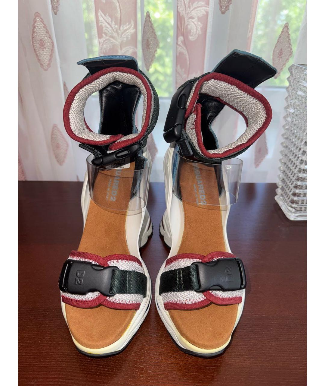 DSQUARED2 Мульти кожаные кроссовки, фото 2
