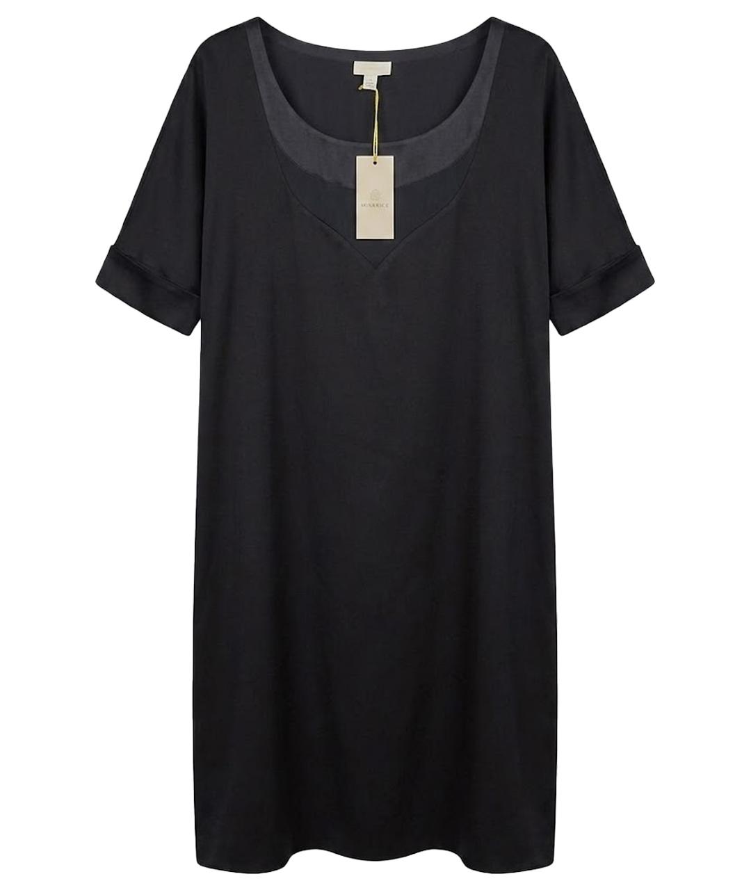 NINA RICCI Черное шелковое коктейльное платье, фото 1