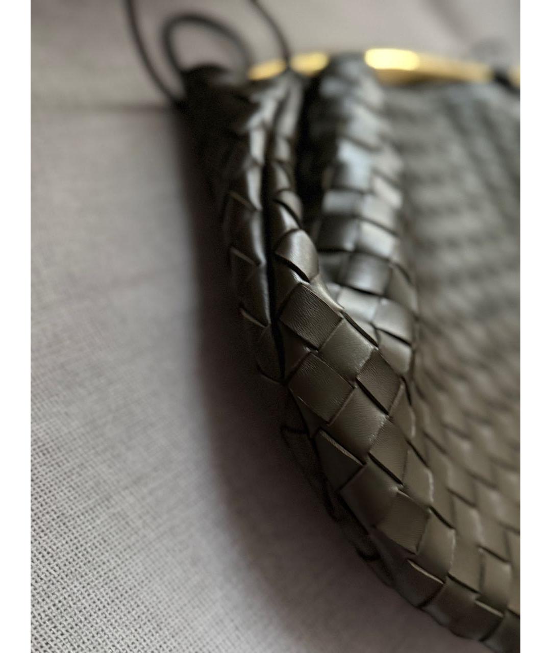 BOTTEGA VENETA Коричневая кожаная сумка с короткими ручками, фото 2