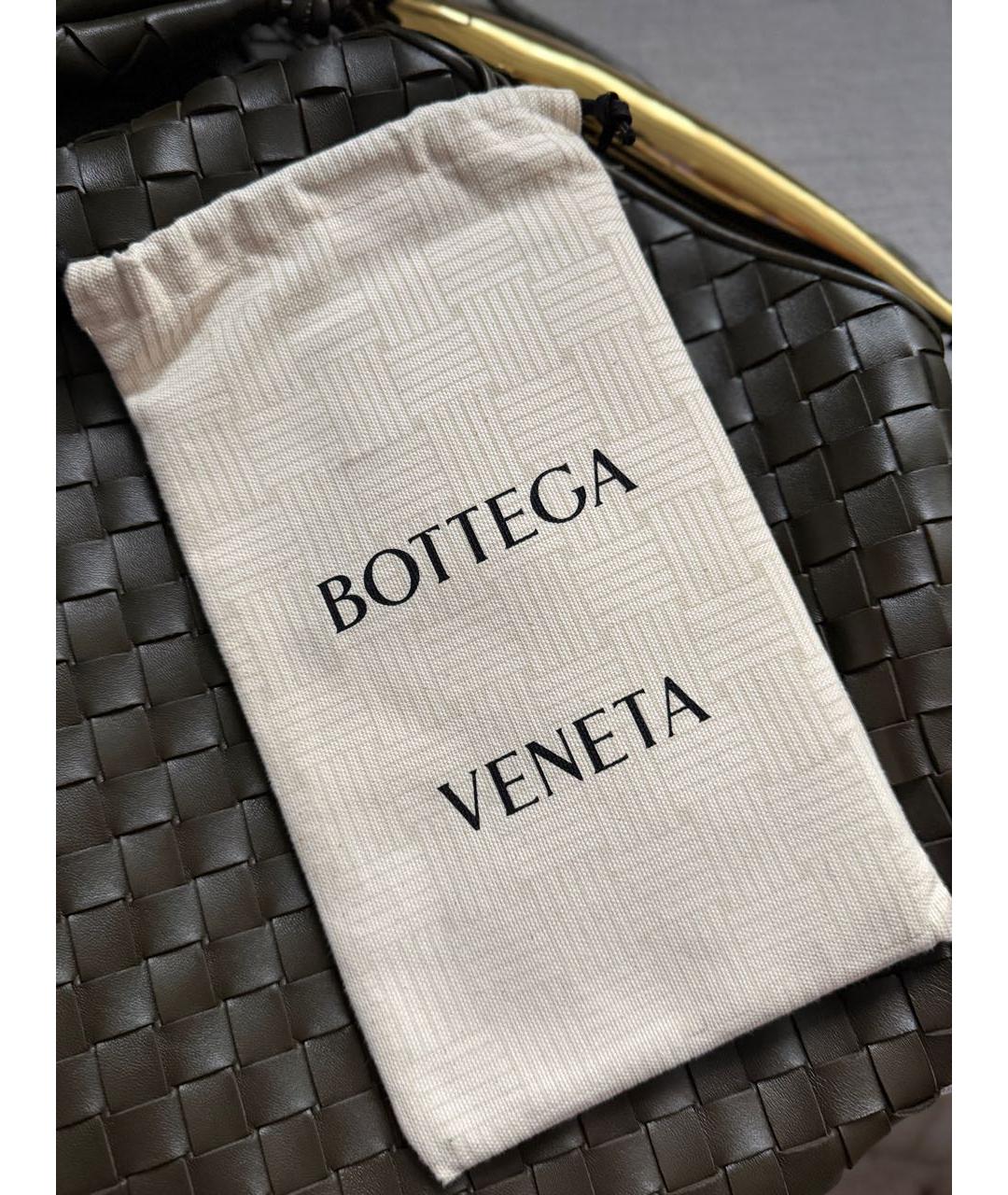 BOTTEGA VENETA Коричневая кожаная сумка с короткими ручками, фото 5
