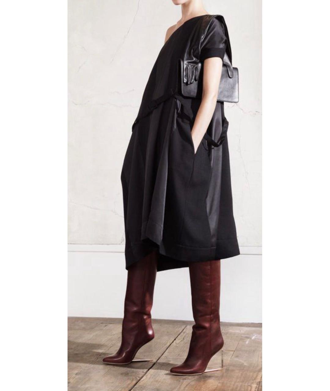 MAISON MARGIELA Черное синтетическое повседневное платье, фото 2
