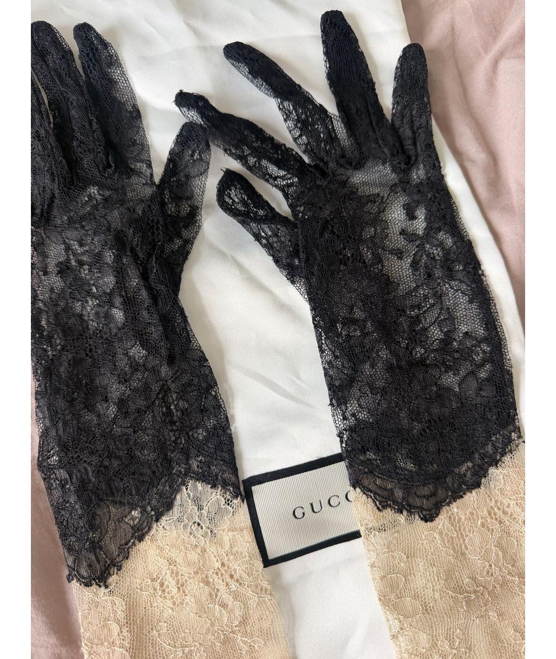 GUCCI Бежевые перчатки, фото 3