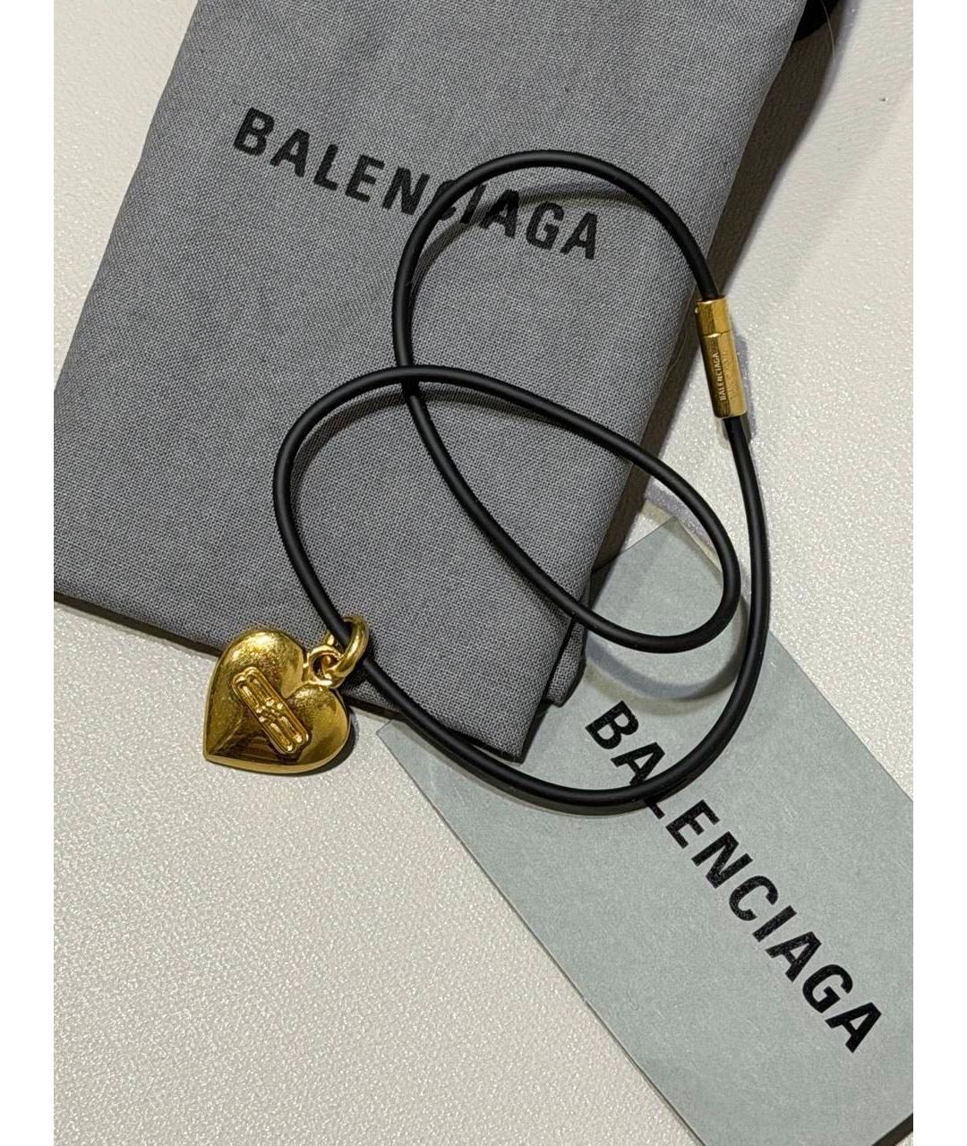 BALENCIAGA Золотое латунное колье, фото 5