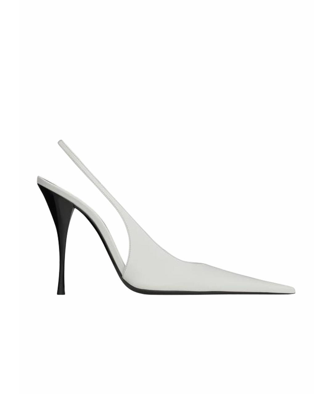 SAINT LAURENT Белые туфли из лакированной кожи, фото 1